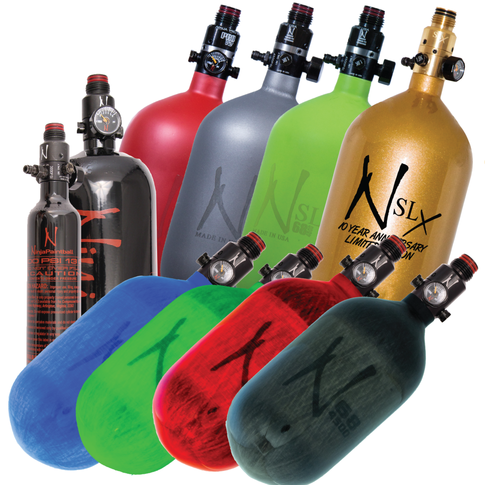 Ninja SL2 77/4500 Paintball Tank BOTTLE ONLY - Lime – Punishers Paintball