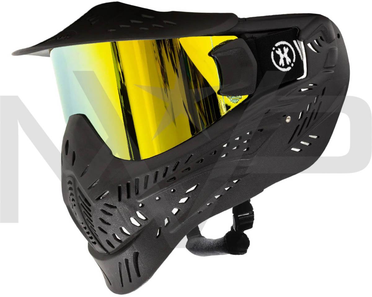 HK Army HSTL Paintball Mask Black Gold Lens