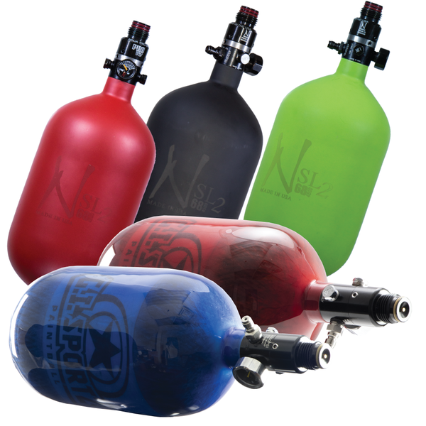 Ninja SL2 Carbon Fiber Air Tank (Bottle Only) - 77/4500 - Matte Black/Red