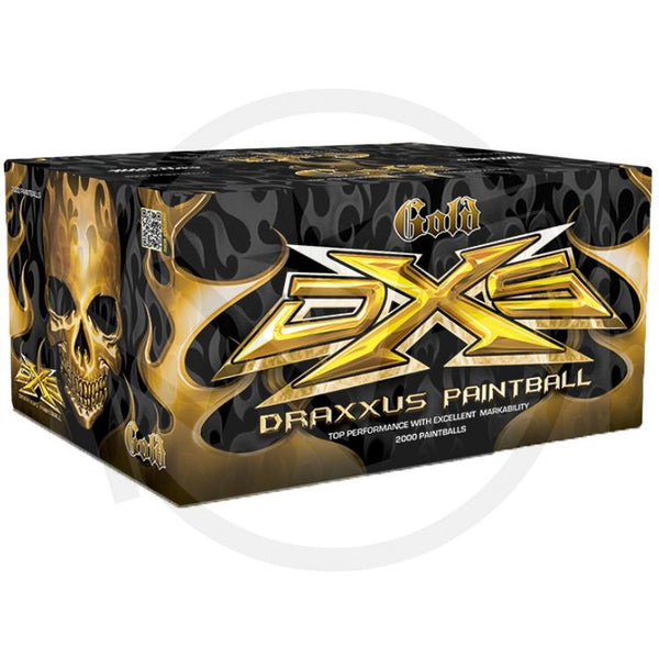 ( .68 Caliber ) DXS Gold Paintballs - Gold Shell - Orange Fill - 2,000 Rounds