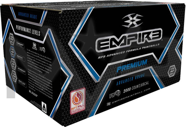 ( .68 Caliber ) Empire Premium Paintballs - Pearl Carbon - Yellow Fill - 2,000 Rounds