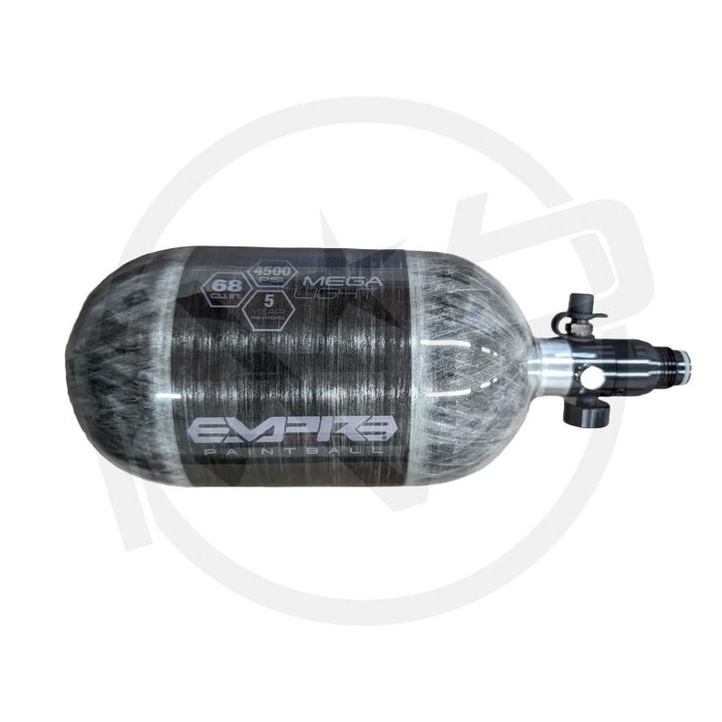Empire MEGA Lite Carbon compressed Air HPA Tank - 68ci / 4500psi Grey