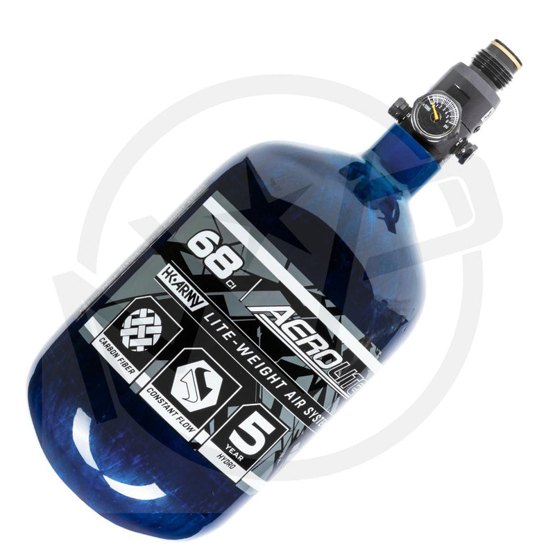 HK Army AeroLite Carbon Fiber Tank - Translucent - Blue - 68ci /4500psi