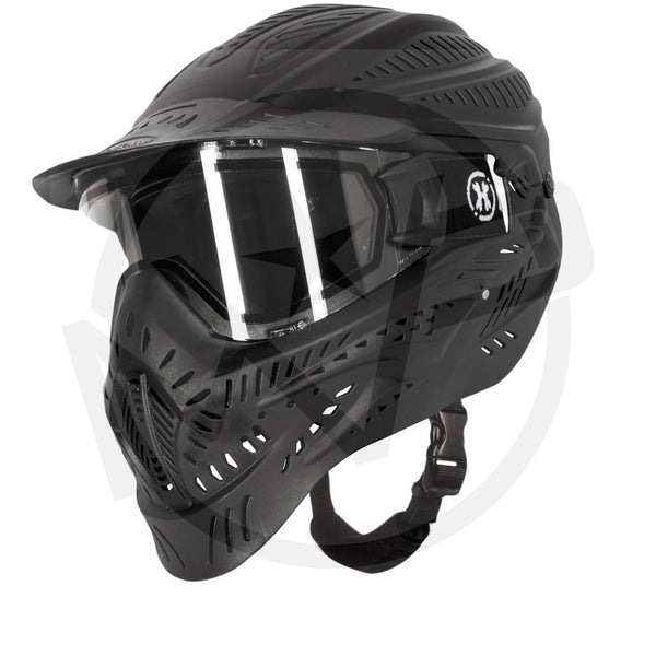 HK Army HSTL Paintball Mask - Black w/Shield - Clear Lens