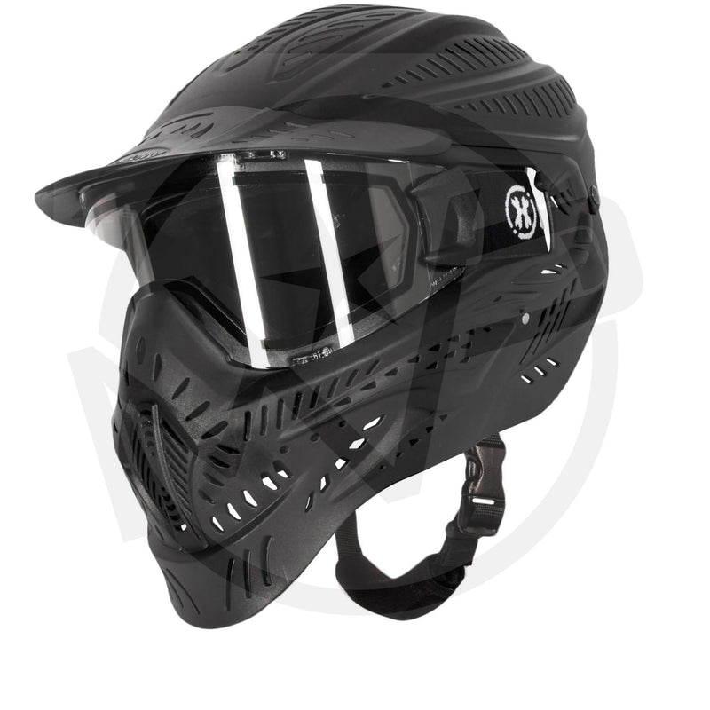 HK Army HSTL Paintball Mask - Black w/Shield - Clear Lens