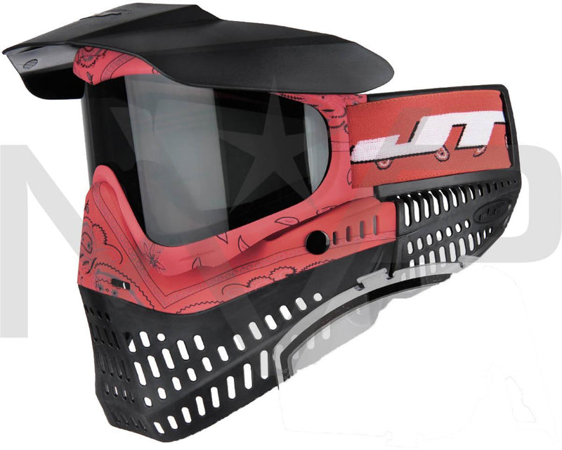 JT ProFlex Thermal Paintball Mask - Bandana Red - Smoke Lens