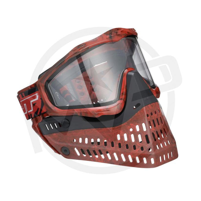 JT ProFlex Thermal Paintball Mask - Red Marble - Home - Clear Lens