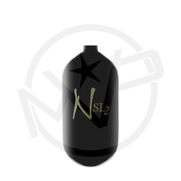 Ninja SL2 Carbon Fiber Compressed Air Tank 77/4500 - Black w/Gold - Bottle Only