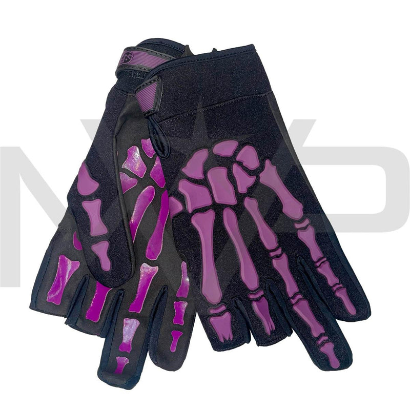 Bones Gloves - Purple - Large