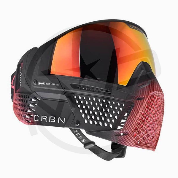 Carbon Paintball Mask - ZERO PRO - Less Coverage - Halftone Pink