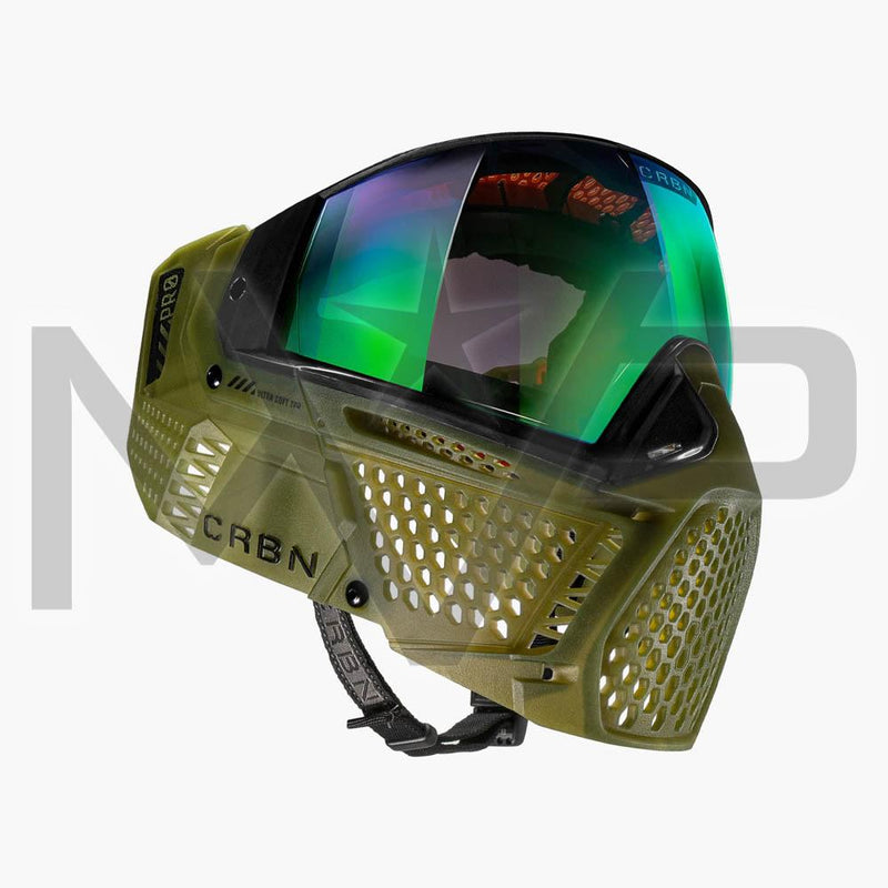 Carbon Paintball Mask - ZERO PRO - Less Coverage - Moss