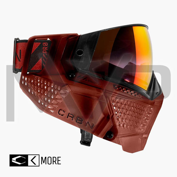 Carbon Paintball Mask - ZERO PRO - More Coverage - Blood