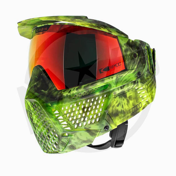 Carbon Paintball Mask - ZERO PRO - More Coverage - Gecko