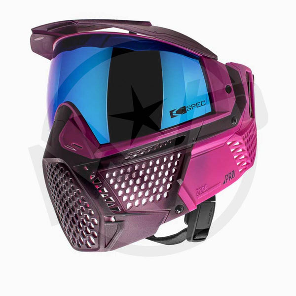 Carbon Paintball Mask - ZERO PRO - More Coverage - Violet