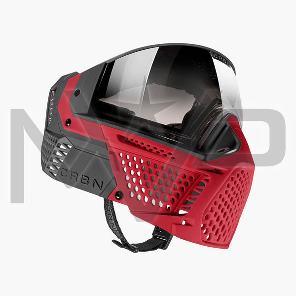 Carbon Paintball Mask - ZERO SLD - Less Coverage - Crimson