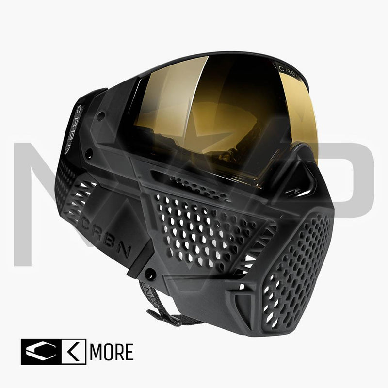 Carbon Paintball Mask - ZERO SLD - More Coverage - Coal
