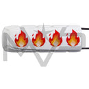 Exalt Bayonet Rubber Barrel Cover - Fire Emoji White