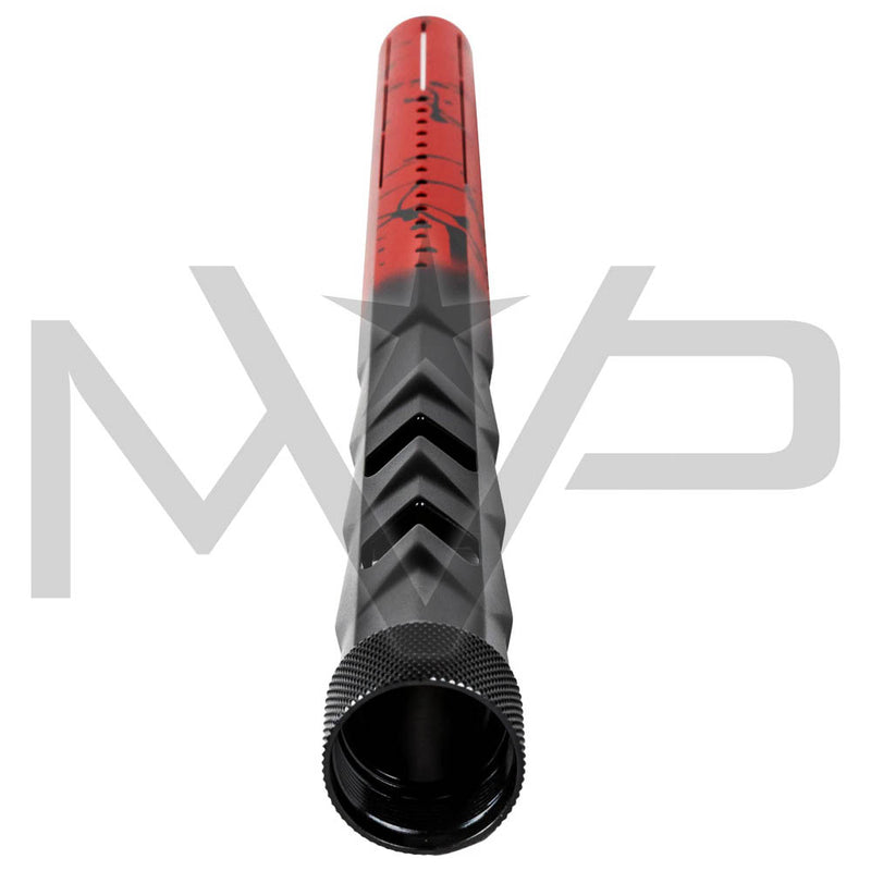 HK Army Lazr Fossil Elite Barrel Kit - Autococker Threads - Red Splash Barrel / Black Inserts