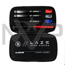 HK Army Lazr Fossil Elite Barrel Kit - Autococker Threads - Red Splash Barrel / Black Inserts