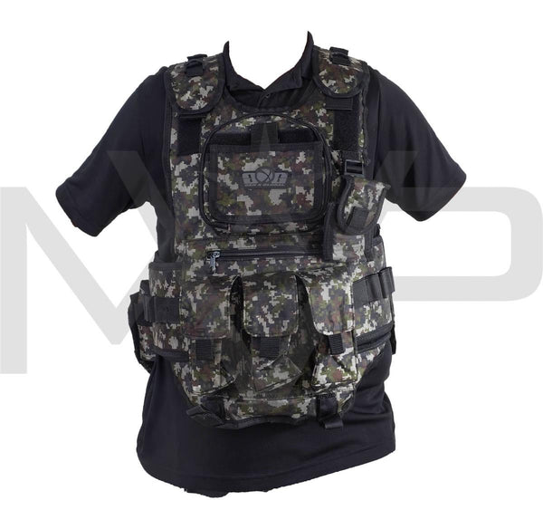 Gen X Global Deluxe Tactical Vest - Green Digital Camo
