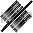 HK Army Lazr Barrel Kit - Autococker Threads - Black Inserts - Polished Black Barrel