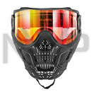 HK Army Skull Mask - Black Mask / Fire Lens