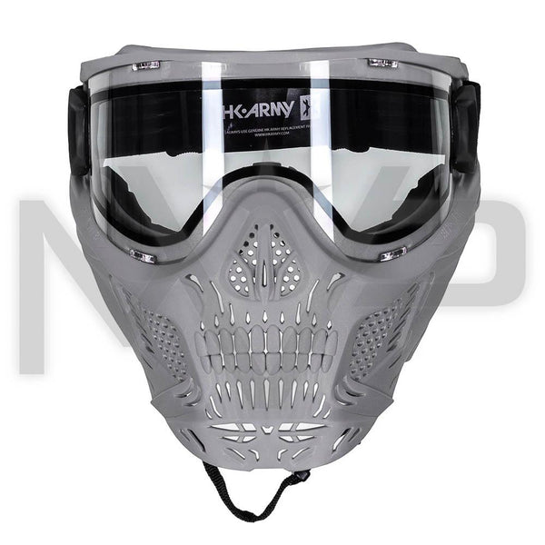 HK Army Skull Mask - Grey Mask / Clear Lens
