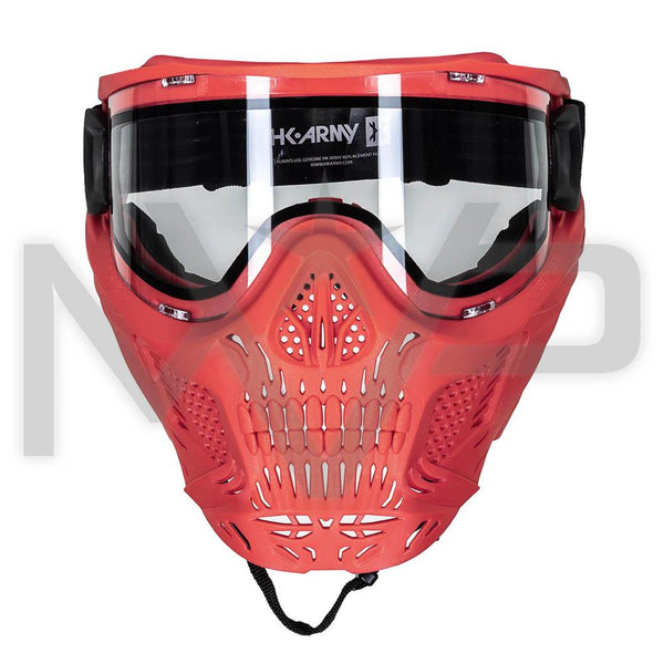 HK Army Skull Mask - Red Mask / Clear Lens
