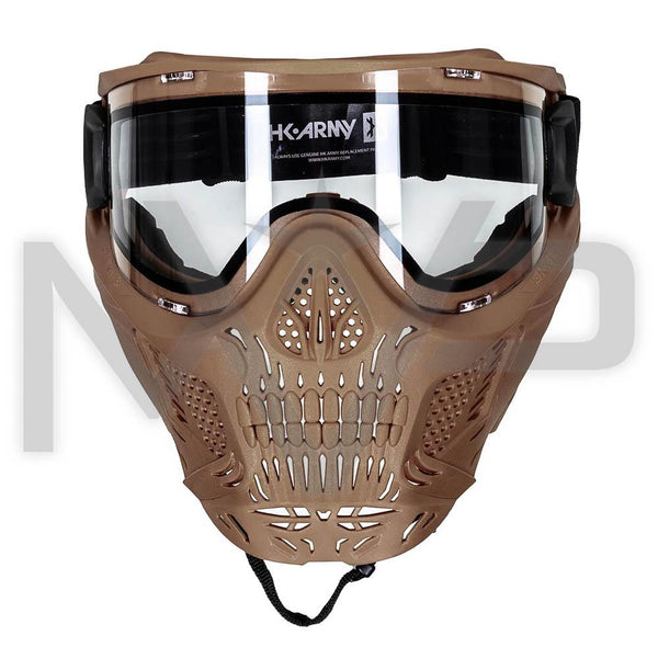 HK Army Skull Mask - Tan Mask / Clear Lens