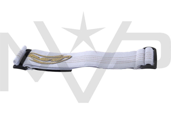 JT Paintball - Proflex Part - Woven Strap - White/Gold Banana Logo (Limited Edition)
