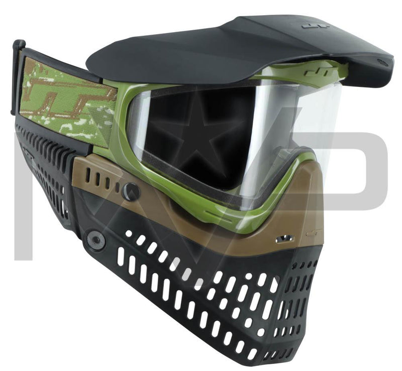 JT ProFlex Thermal Paintball Mask - Olive / Brown - Clear Lens