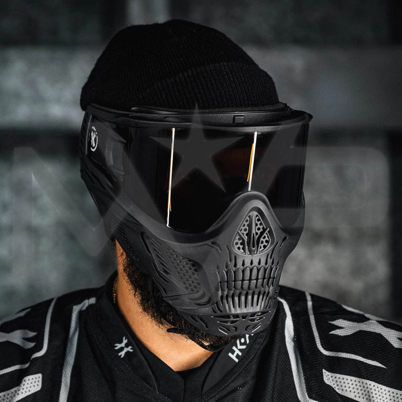 HK Army Skull Mask - Black Mask / Smoke Lens