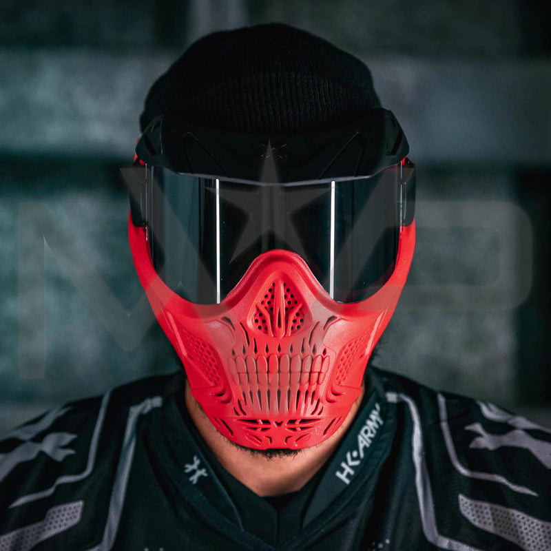 HK Army Skull Mask - Red Mask / Smoke Lens